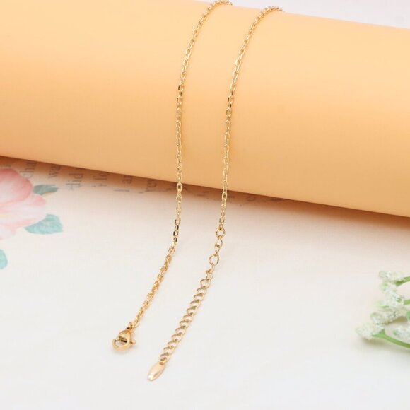 "Elegant Rose Gold Necklace with Crystal Charm, XPNL0392 - Picture 13 of 13